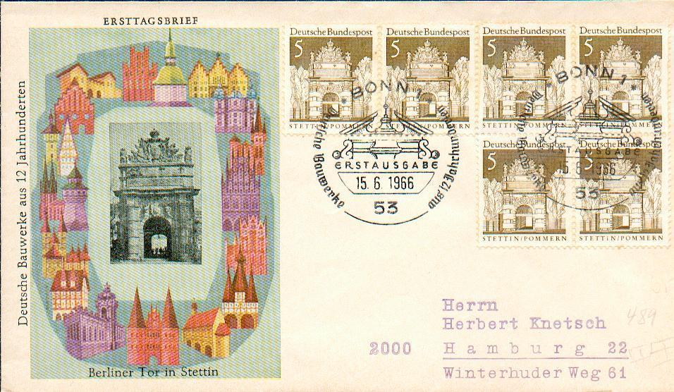 0096 - Fdc Allemagne - Bonn1 - 15-06-1966 - Sammlungen