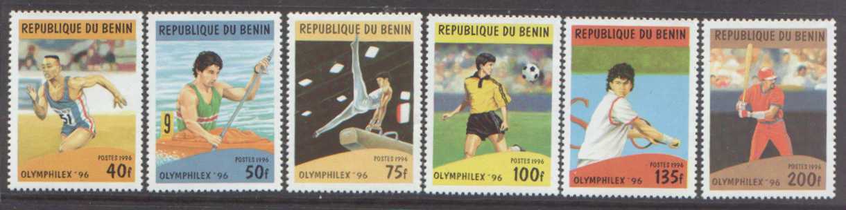 Benin Sport N° 710 AZ à 710 BE ** Course - Kayak - Cheval D Arçons - Football - Tennis - Base Ball - Gymnastique