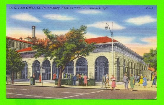 ST. PETERSBURG, FL - U.S. POST OFFICE - ANIMATED - TICHNOR QUALITY VIEWS - - St Petersburg