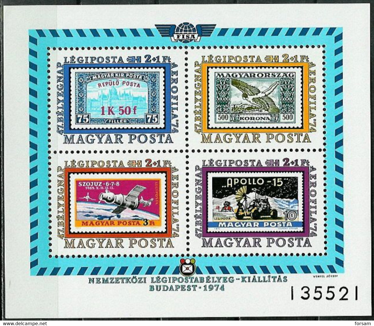 HUNGARY..1974..Michel # BLOCK 109 A..MNH. - Neufs