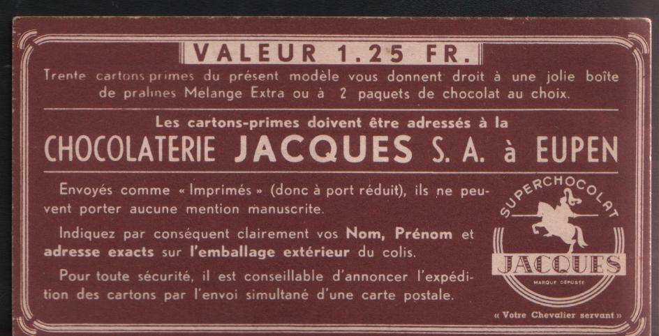 Bon Prime Chocolat Jacques Eupen - Jacques