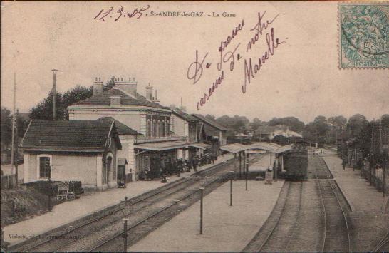 CPA De SAINT ANDRE LE GAZ - La Gare . - Saint-André-le-Gaz