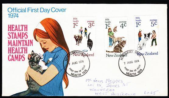 New Zealand 1974 Health FDC - Pets - Other & Unclassified