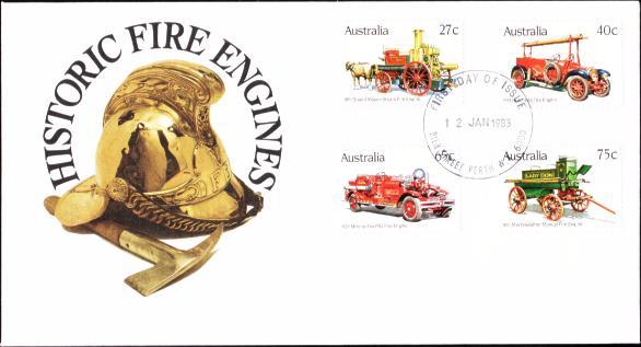 Australia 1983 FDC - Historic Fire Engines - Altri & Non Classificati