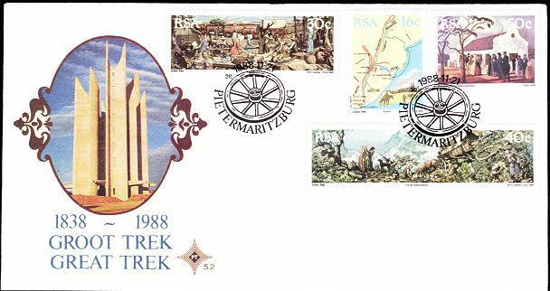South Africa 1988 FDC - The Great Trek Of 1838 - Other & Unclassified