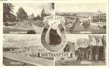 Views Of Southampton U.K. With Black Kitten - Southampton
