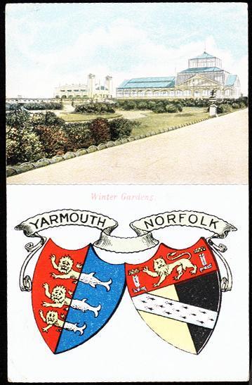 Winter Gardens, Coats Of Arms Yarmouth & Norfolk, U.K. - Great Yarmouth