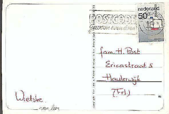 CP (Postkarte) HET DORP SCHIERMONNIKOOG - 10-08-1983 - MIT Briefmarke, Ca. 15 Cm X 10 Cm, Siehe Foto, Gebraucht. - Schiermonnikoog