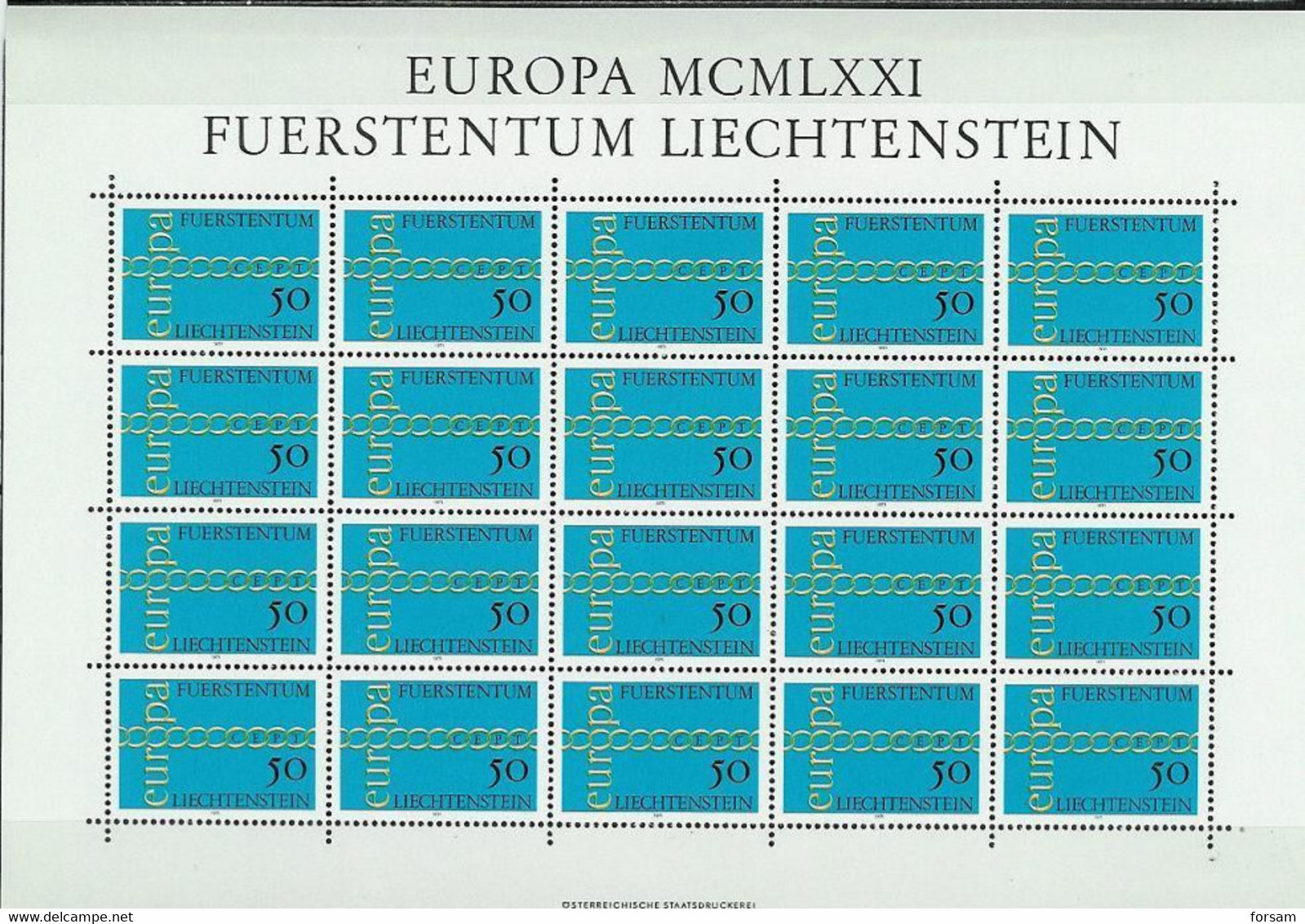 LIECHTENSTEIN..1971..Michel #  545...MNH..MiCV - 16 Euro. - Ungebraucht