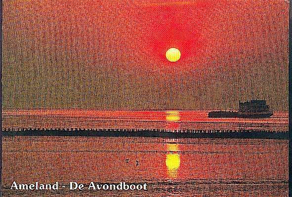 CP (Postkarte) AMELAND - DE AVONDBOOT - 21-06-1976 - MIT Briefmarke, Ca. 15 Cm X 10 Cm, Siehe Foto, Gebraucht. - Ameland