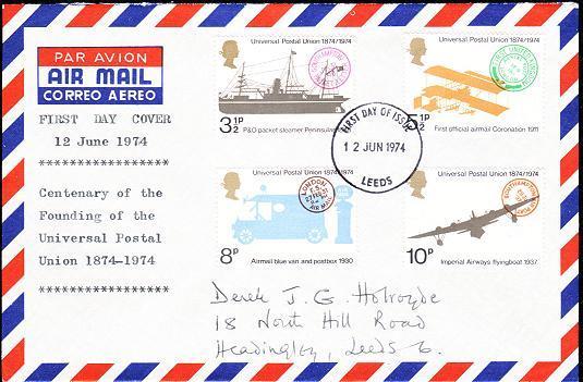 U.K. 1974 FDC: Universal Postal Union - Non Classés