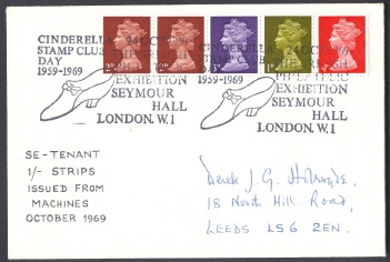 U.K. 1969 FDC: Joined Strip Of 5 Machine Stamps - Non Classés