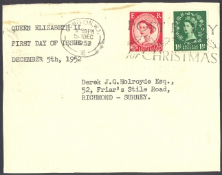 U.K.: 1952 FDC: Queen Elizabeth 11 Revenue On Piece - Sonstige & Ohne Zuordnung