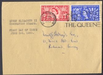 U.K. 1953 FDC: Coronation Queen Elizabeth 11 - Ohne Zuordnung
