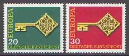 CEPT / Europa 1968 Allemagne N° 423 Et 424 ** Clef - 1968