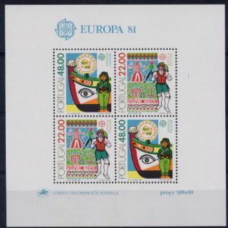 Europa Cept - 1981 - Portugal Açores Madère  3 Blocs-feuillets ** - 1981