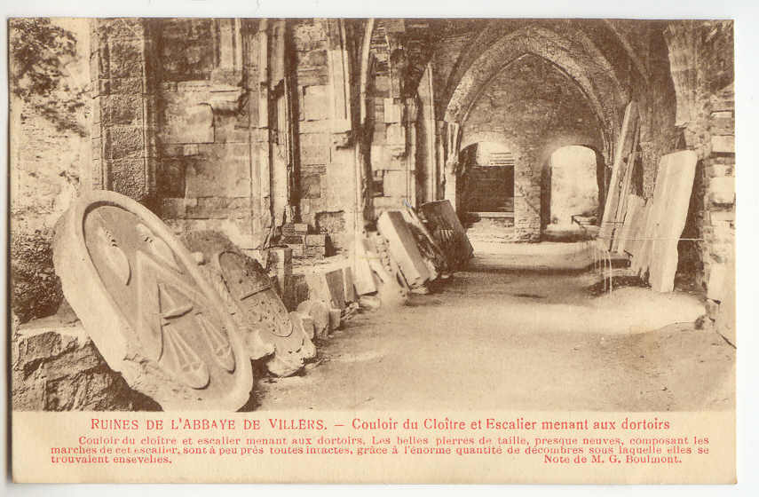 1 - Ruines De L´Abbaye De Villers - Couloir Du Cloître Et Escalier Menant Aux Dortoirs - Villers-la-Ville