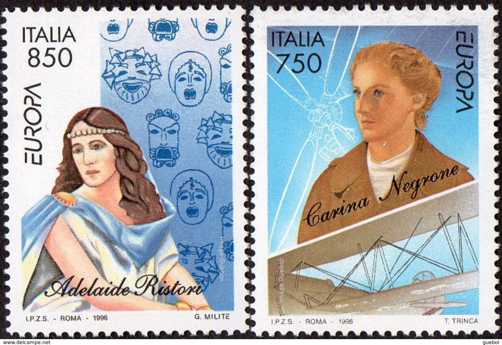 CEPT / Europa 1996 Italie N° 2165 Et 2166 ** Les Femmes Célèbres - 1996