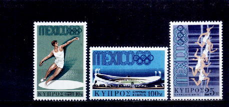 C1579 - Chypre 1968 - Yv.no.304/6 Neufs** - Ete 1968: Mexico