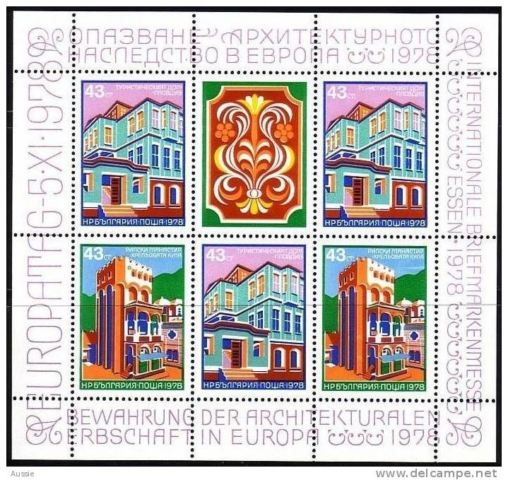 Bulgarije Bulgarie 1978 Michel Bloc 81 *** MNH Surchargé Europa Cote 60 Euro - Blocs-feuillets