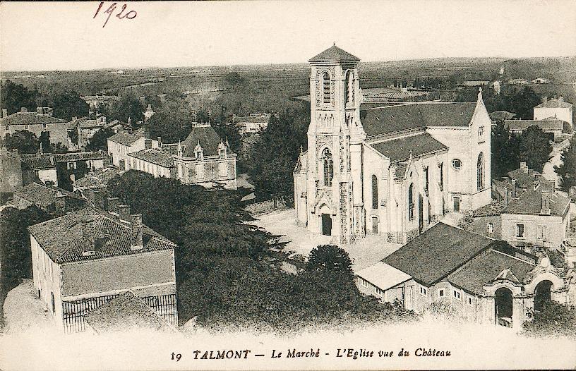 85 - TALMONT. Le Marché. L'Eglise Vue Du Château. - Talmont Saint Hilaire