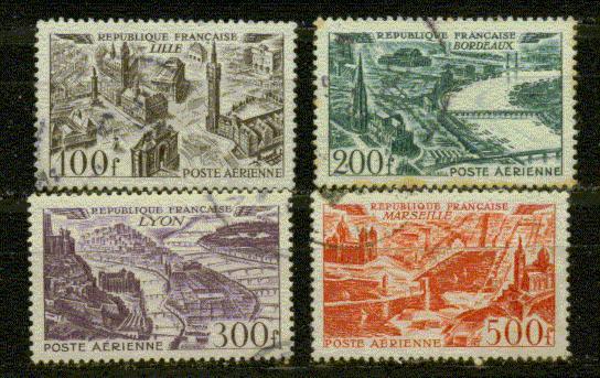 FRANCE POSTE AERIENNE Nº 24 A 27 Obl. (Nº 25 Oxyde Et Non Compte) - 1927-1959 Oblitérés