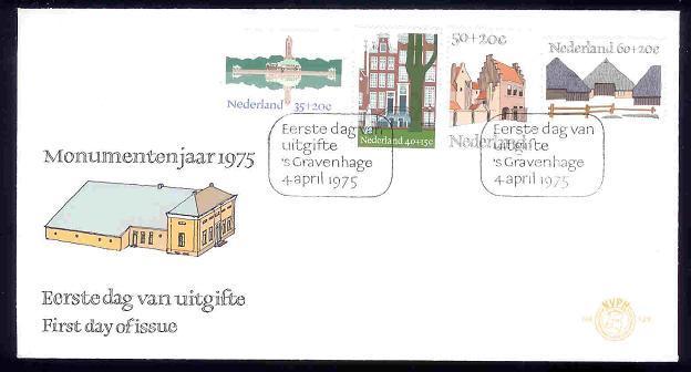 NEDERLAND 1975 FDC E139 Architectural Heritage F1934 - FDC