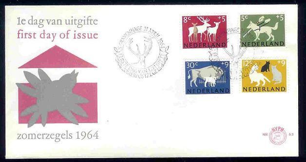 NEDERLAND 1964 FDC E63 Summer Issue F1901 - FDC