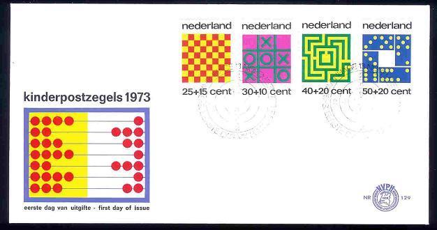 NEDERLAND 1973 FDC E129 Child Welfare F1924 - FDC