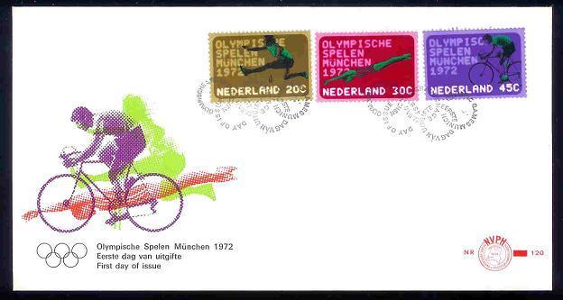 NEDERLAND 1972 FDC E120 Olympic Games F1915 - FDC