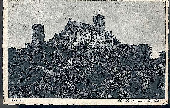 CP (Postkarte) WARTBURG/EISENACH -19-07-1934 -(schwarz/weiß); MIT Briefmarke, Ca. 14 Cm X 9 Cm, Siehe Foto, Gebraucht - Eisenach