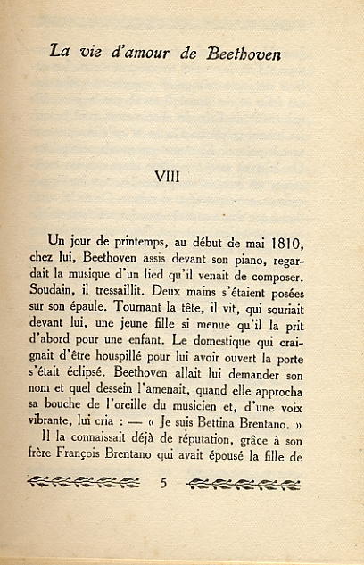 LA VIE D AMOUR DE BEETHOVEN  -  LIVRE 210 PAGES  -  1928 - Musica
