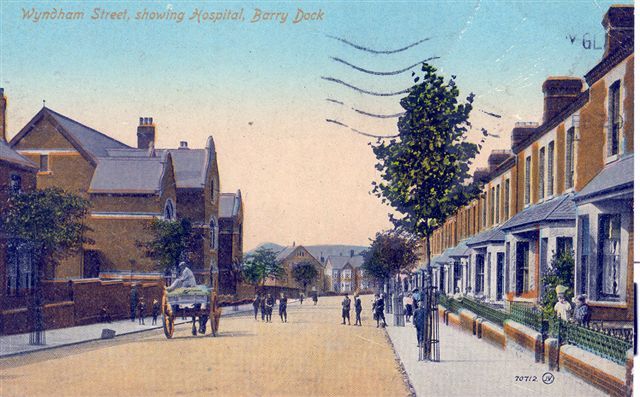 WYNDHAM STREET, SHOWING HOSPITAL, BARRY DOCK - Glamorgan