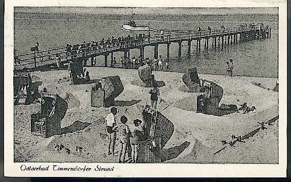 CP (Postkarte) TIMMENDORFER STAND -20-07-1955- (schwarz/weiß); MIT Briefmarke, Ca. 14 Cm X 9 Cm, Siehe Foto, Gebraucht - Timmendorfer Strand