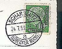 CP (Postkarte) SCHARBEUTZ - OSTSEE -24-07-1956- (schwarz/weiß); MIT Briefmarke, Ca. 14 Cm X 9 Cm, Siehe Foto, Gebraucht - Scharbeutz