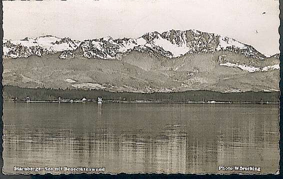 CP (Postkarte) STARNBERGER SEE -1955- (schwarz/weiß); MIT Briefmarke, Ca. 14 Cm X 9 Cm, Siehe Foto, Gebraucht - Starnberg