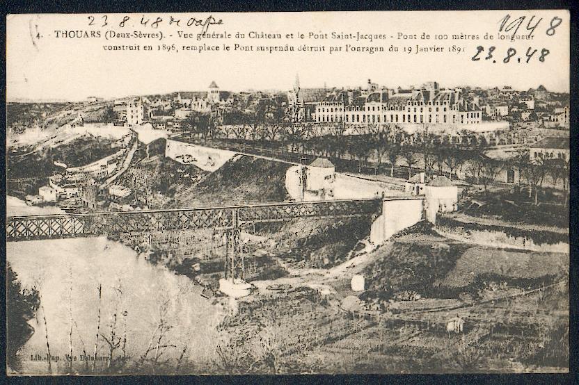 79 - THOUARS. Vue Générale Du Château Et Le Pont Saint-Jacques. - Thouars