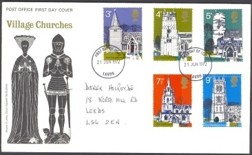 U.K. 1972 FDC - Village Churches - Ohne Zuordnung