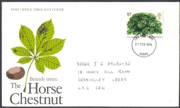 U.K. 1974 FDC - Horse Chestnut - Ohne Zuordnung