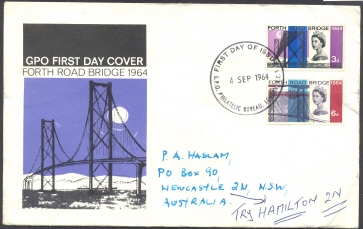 U.K. 1964 FDC - Forth Road Bridge - Unclassified