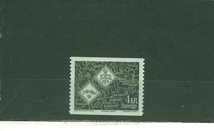 4S0091 Motif Numismatique De 1568 Sur Carte Geographique 682 Suede 1971 Neuf ** - Monnaies