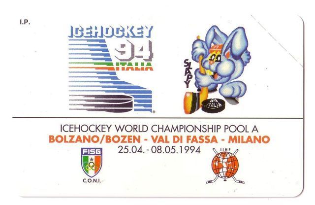 ICE HOCKEY WORLD CHAMPIONSHIP  1994 - Italy Old Super Rare MINT Card * Icehockey Eishockey Hockey Sur Glace Su Ghiaccio - Pubbliche Ordinarie