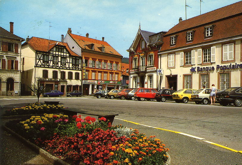 SAINTE-MARIE-AUX-MINES    -    Place Keufer    (La Carte A Voyagé En 1987) - Sainte-Marie-aux-Mines