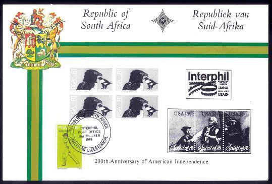 RSA 1976 Card Interphil - Filatelistische Tentoonstellingen