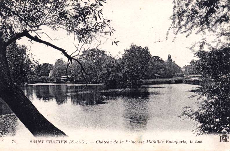 Cpa St-Gratien (95, Val D´Oise) Château De La Princesse Mathilde Bonaparte, Et Le Lac. 1924 - Saint Gratien