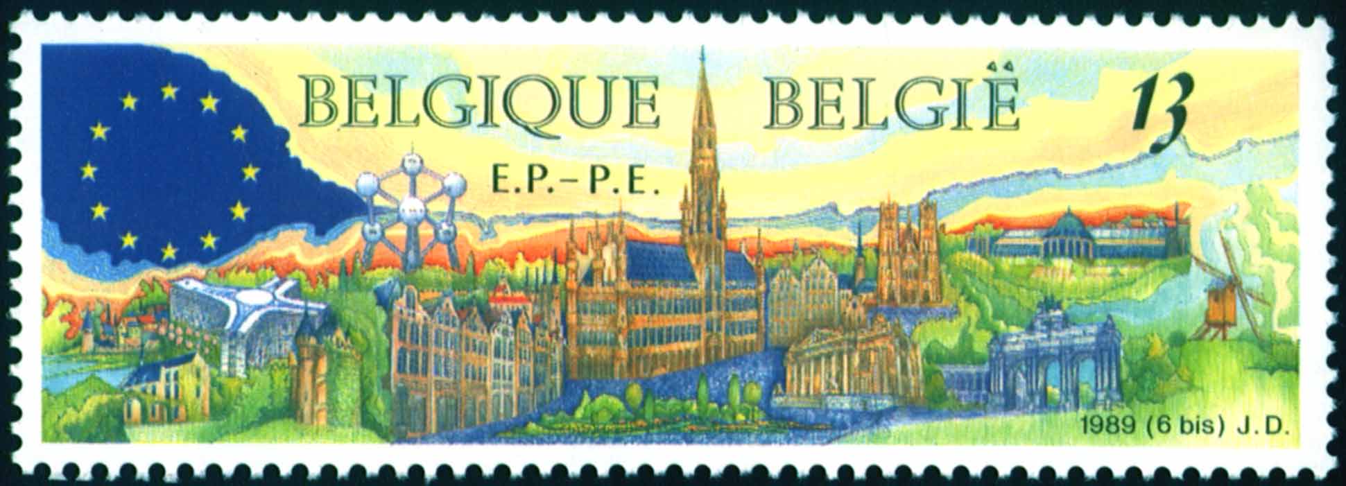 BELGIQUE. N° 2326. Panorama De Bruxelles, élection Au Parlement Européen - Other & Unclassified