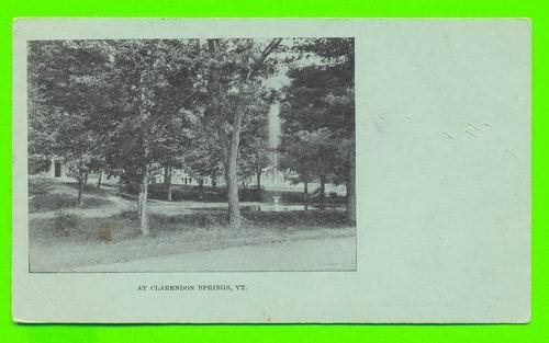 CLARENDON SPRINGS, VT - GREEN POSTCARD - - Andere & Zonder Classificatie