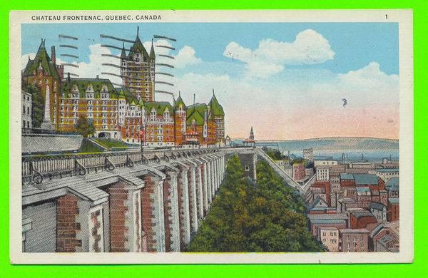 QUÉBEC - CHATEAU FRONTENAC  - LIBRAIRIE GARNEAU LTÉE - CARTE VOYAGÉE EN 1933 - - Québec - Château Frontenac