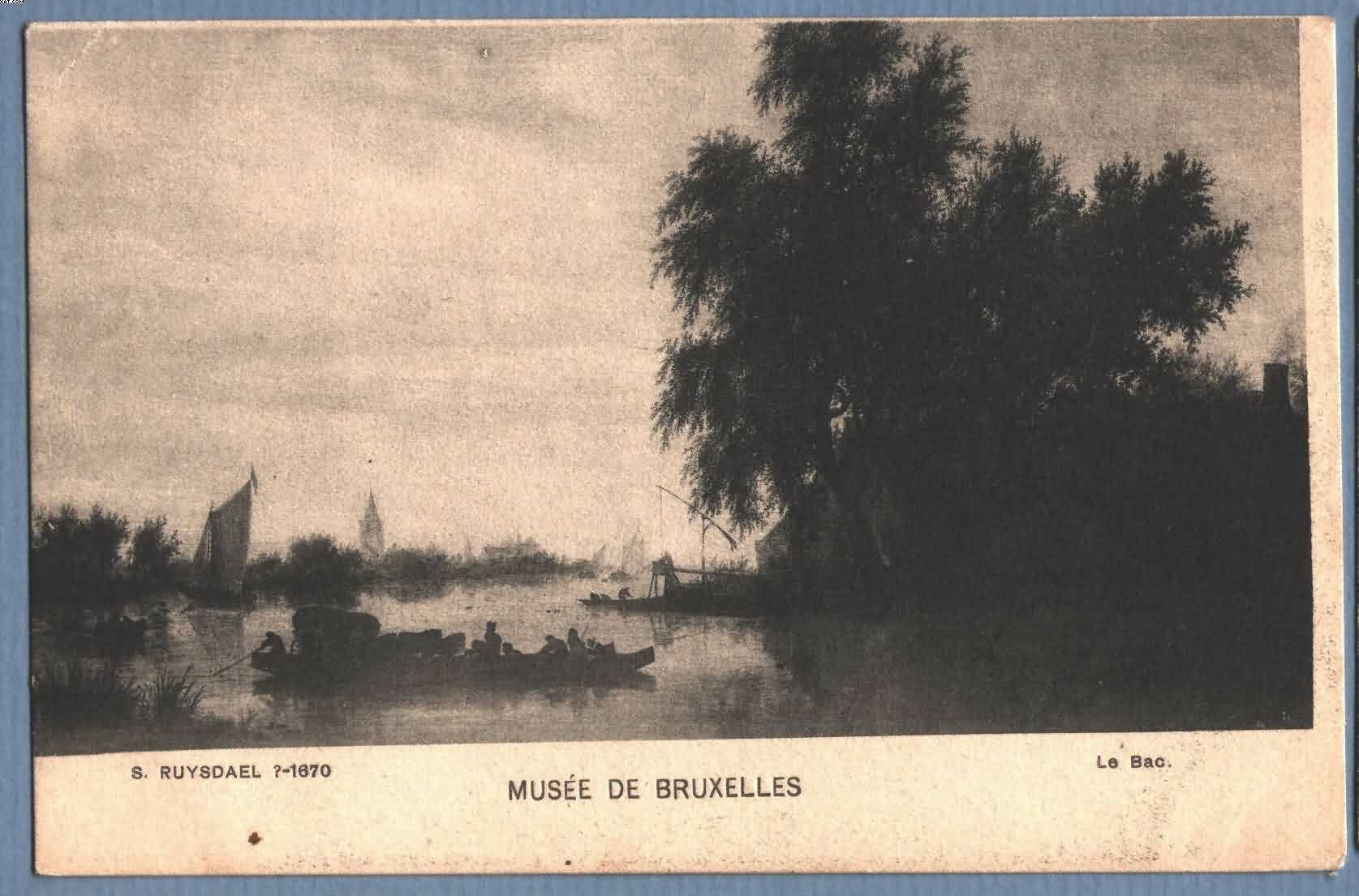 ** BRUSSEL - BRUXELLES ** (S. Ruysdael ? - 1670) Musée De Bruxelles, Le Lac, Boten En Zeilboot - Musea