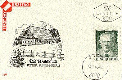 Oostenrijk 1968, FDC Michel 1267 Peter Rosegger - FDC